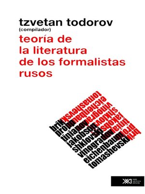 cover image of Teoría de la literatura de los formalistas rusos